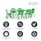 Flash Furniture Rectangle Activity Table, Plastic, Steel, Grey YU-YCY-060-0036-RECT-TBL-GREEN-GG - alternate 3